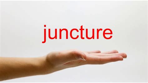 how to pronounce juncture A juncture is a crucial point in time when a decision must be made